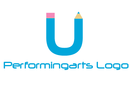 letter U with pencil