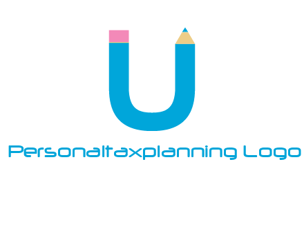 letter U with pencil