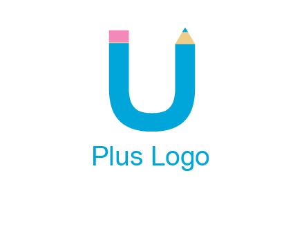 letter U with pencil