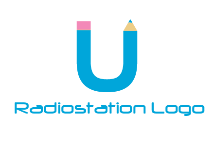 letter U with pencil