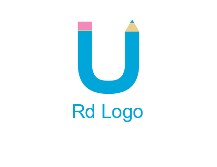 letter U with pencil