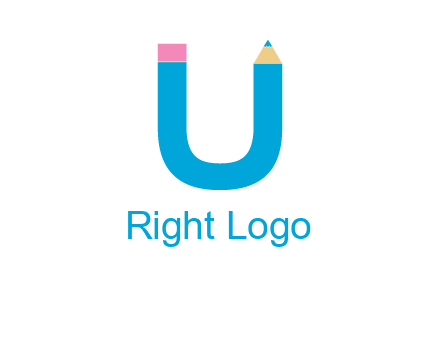 letter U with pencil