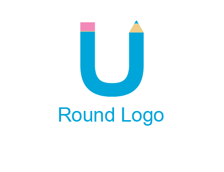 letter U with pencil