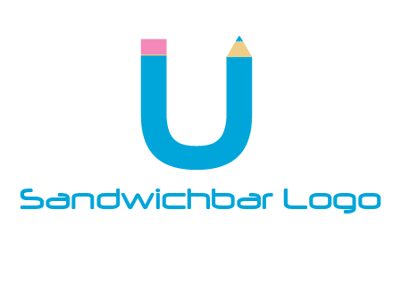 letter U with pencil