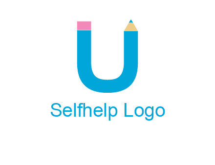 letter U with pencil