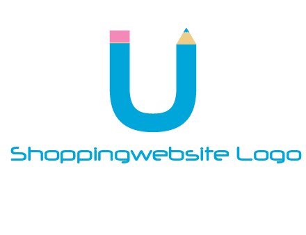 letter U with pencil