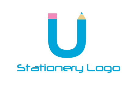 letter U with pencil