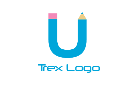 letter U with pencil