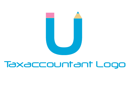 letter U with pencil