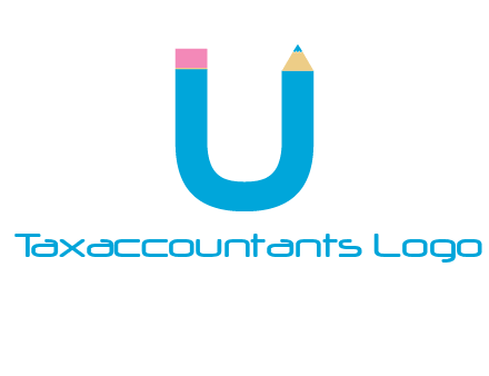 letter U with pencil