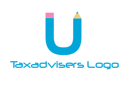 letter U with pencil