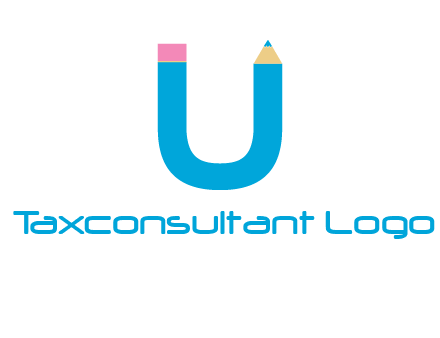 letter U with pencil