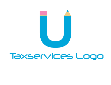 letter U with pencil