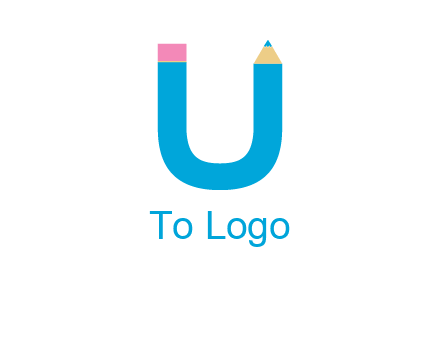 letter U with pencil