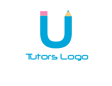 letter U with pencil