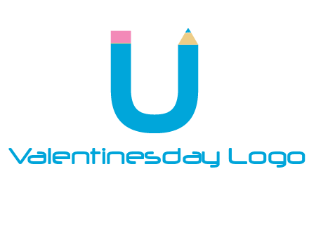 letter U with pencil