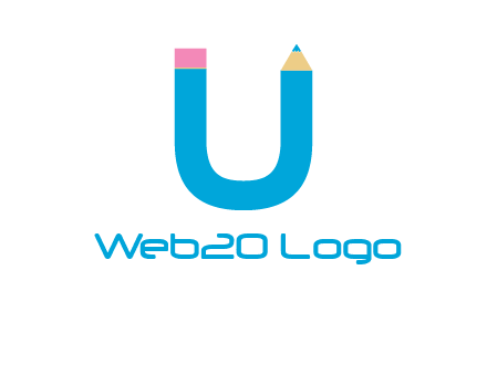 letter U with pencil