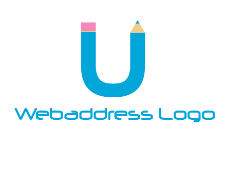 letter U with pencil