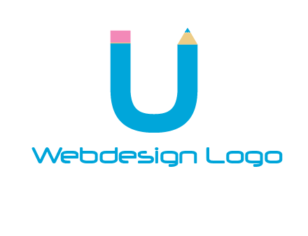 letter U with pencil