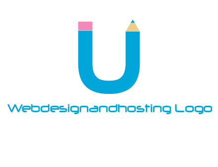 letter U with pencil