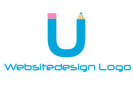 letter U with pencil
