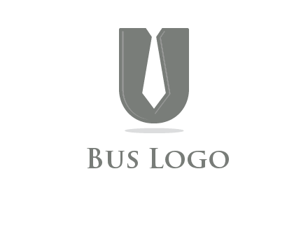 letter U logo with tie icon