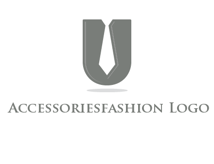 letter U logo with tie icon