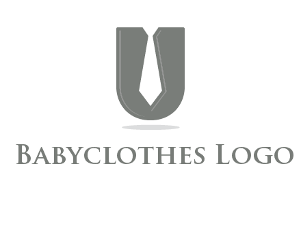 letter U logo with tie icon