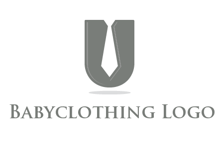 letter U logo with tie icon