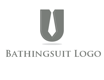 letter U logo with tie icon
