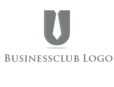 letter U logo with tie icon
