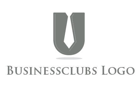 letter U logo with tie icon