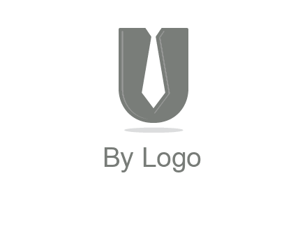 letter U logo with tie icon