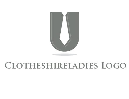 letter U logo with tie icon