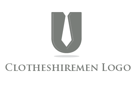 letter U logo with tie icon
