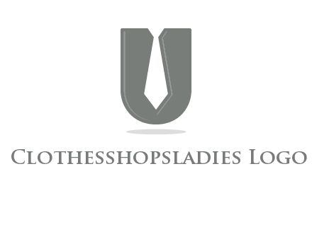 letter U logo with tie icon