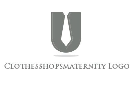 letter U logo with tie icon