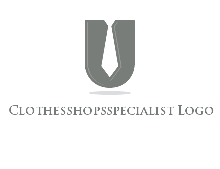 letter U logo with tie icon