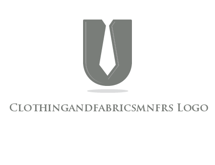 letter U logo with tie icon