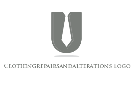 letter U logo with tie icon