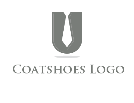letter U logo with tie icon
