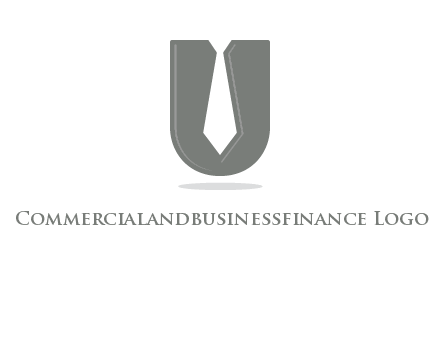 letter U logo with tie icon