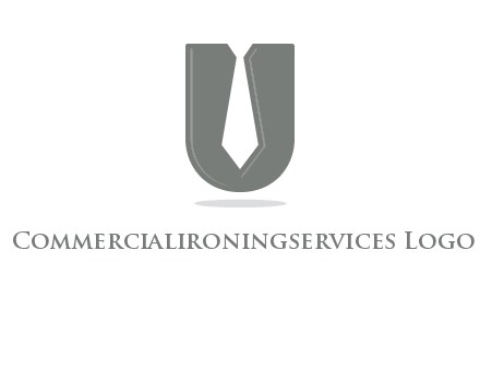 letter U logo with tie icon