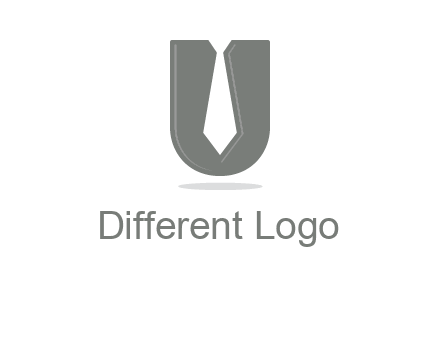 letter U logo with tie icon