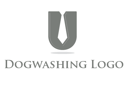 letter U logo with tie icon