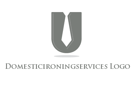 letter U logo with tie icon
