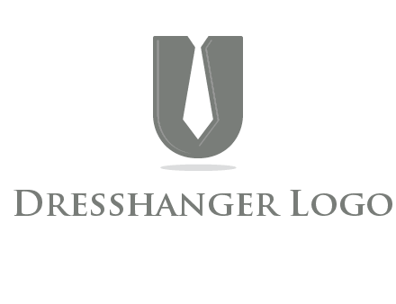 letter U logo with tie icon