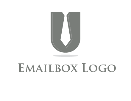 letter U logo with tie icon