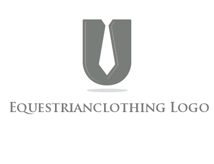 letter U logo with tie icon