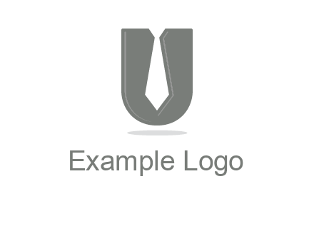 letter U logo with tie icon